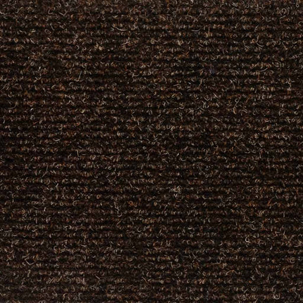 Trappmattor självhäftande 20 st 56x17x3 cm bruna halvrunda