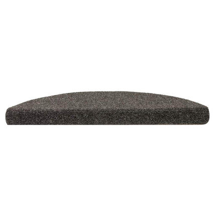 Trappmattor självhäftande 20 st 56x17x3 cm antracit halvrunda