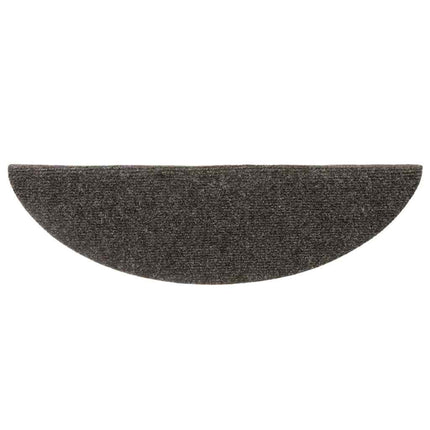 Trappmattor självhäftande 20 st 56x17x3 cm antracit halvrunda