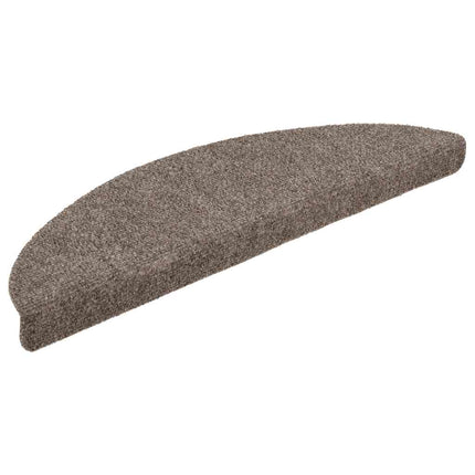 Trappmattor självhäftande 20 st 56x17x3 cm beige halvrunda