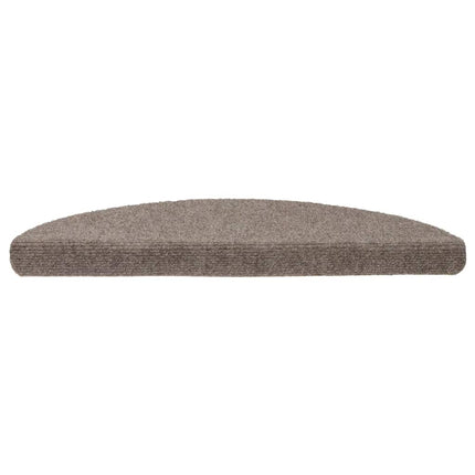 Trappmattor självhäftande 20 st 56x17x3 cm beige halvrunda