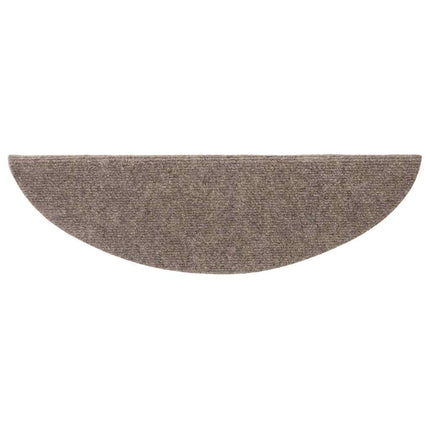 Trappmattor självhäftande 20 st 56x17x3 cm beige halvrunda