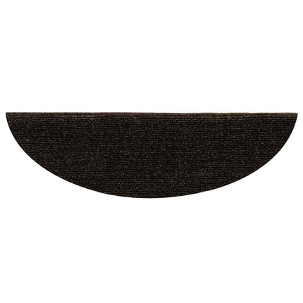 Trappmattor självhäftande 30 st 56x17x3 cm mörkbruna halvrunda