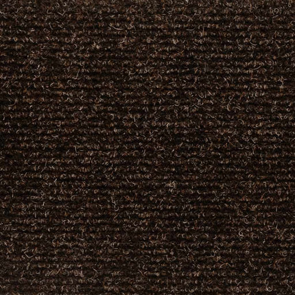 Trappmattor självhäftande 30 st 56x17x3 cm bruna halvrunda