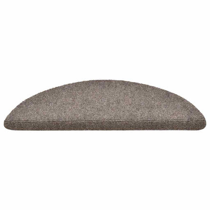 Trappmattor självhäftande 30 st 56x17x3 cm beige halvrunda