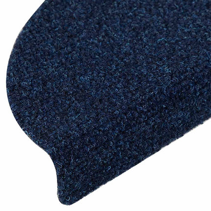 Trappmattor självhäftande 30 st 56x17x3 cm marinblå halvrunda