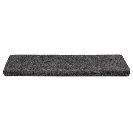 Trappmattor självhäftande 30 st 65x21x4 cm mörkgrå rektangulär kant