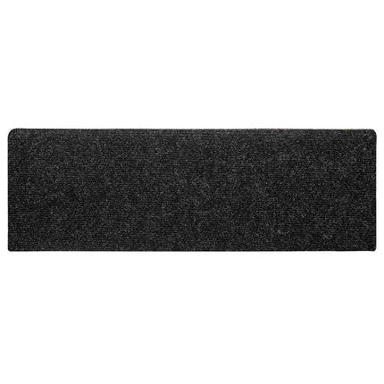 Trappmattor självhäftande 30 st 65x21x4 cm svarta rektangulära kanter