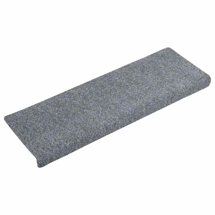 Trappmattor självhäftande 30 st 65x21x4 cm ljusgrå rektangulär kant