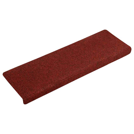 Trappmattor självhäftande 30 st 65x21x4 cm bordeauxröd rektangulär kant