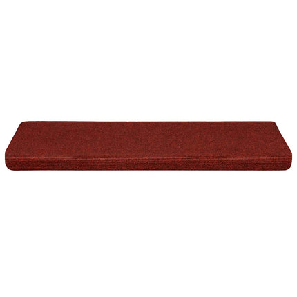 Trappmattor självhäftande 30 st 65x21x4 cm bordeauxröd rektangulär kant