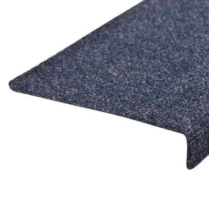 Trappmattor självhäftande 30 st 65x21x4 cm blå rektangulär kant