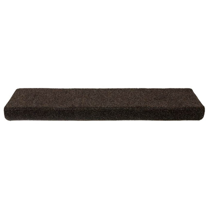 Trappmattor självhäftande 30 st 65x21x4 cm mörkbruna rektangulära kanter