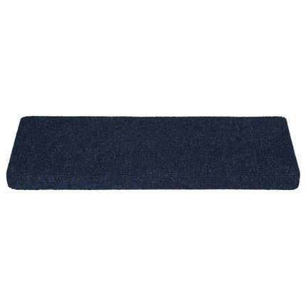 Trappmattor självhäftande 30 st 65x21x4 cm marinblå rektangulär kant