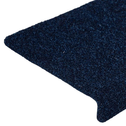 Trappmattor självhäftande 30 st 65x21x4 cm marinblå rektangulär kant