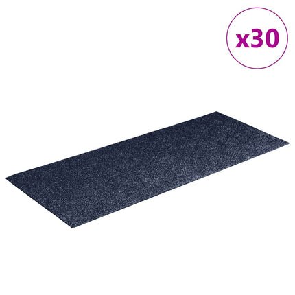 Trappmattor självhäftande 30 st 60x25 cm gråblå rektangulära