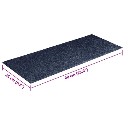 Trappmattor självhäftande 30 st 60x25 cm gråblå rektangulära