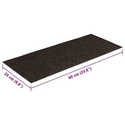 Trappmattor självhäftande 30 st 60x25 cm mörkbruna rektangulära