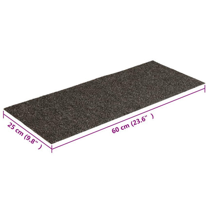 Trappmattor självhäftande 30 st 60x25 cm antracit rektangulära