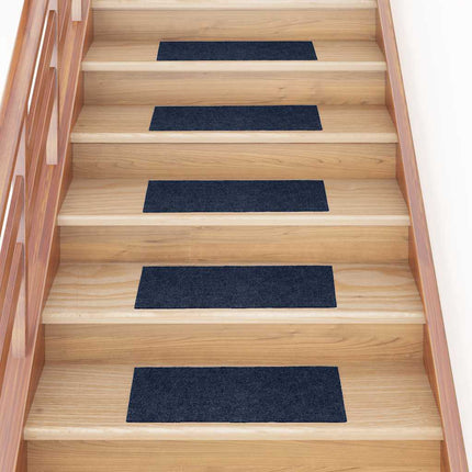 Trappmattor självhäftande 30 st 60x25 cm marinblå rektangulära