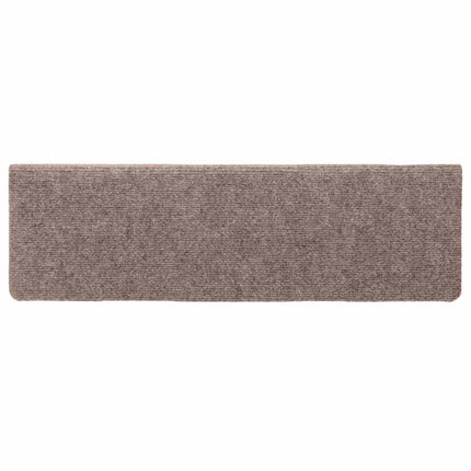 Trappmattor självhäftande 20 st 65x21x4 cm ljusbrun rektangulära kanter