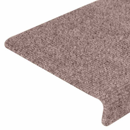 Trappmattor självhäftande 20 st 65x21x4 cm ljusbrun rektangulära kanter