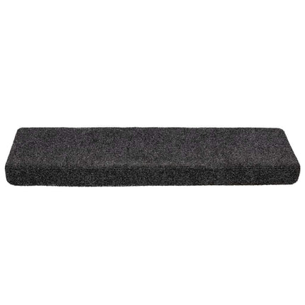 Trappmattor självhäftande 20 st 65x21x4 cm mörkgrå rektangulär kant