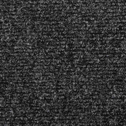 Trappmattor självhäftande 20 st 65x21x4 cm mörkgrå rektangulär kant