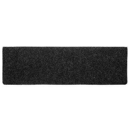 Trappmattor självhäftande 20 st 65x21x4 cm svarta rektangulära kanter