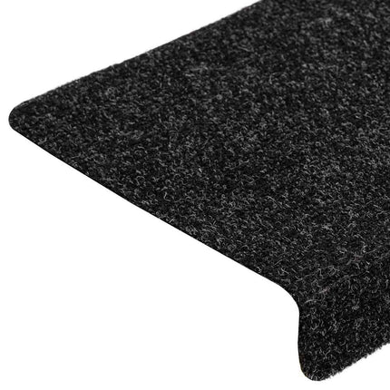 Trappmattor självhäftande 20 st 65x21x4 cm svarta rektangulära kanter