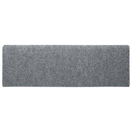 Trappmattor självhäftande 20 st 65x21x4 cm ljusgrå rektangulär kant