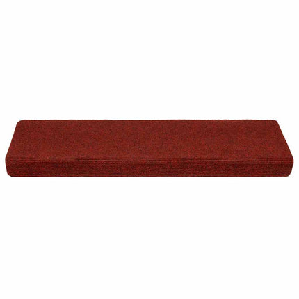 Trappmattor självhäftande 20 st 65x21x4 cm bordeauxröd rektangulär kant