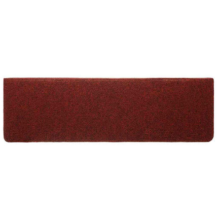 Trappmattor självhäftande 20 st 65x21x4 cm bordeauxröd rektangulär kant