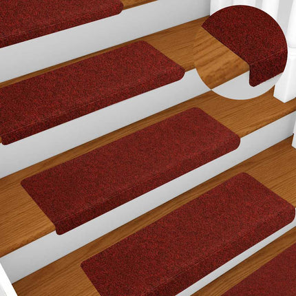 Trappmattor självhäftande 20 st 65x21x4 cm bordeauxröd rektangulär kant