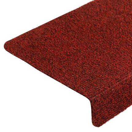 Trappmattor självhäftande 20 st 65x21x4 cm bordeauxröd rektangulär kant
