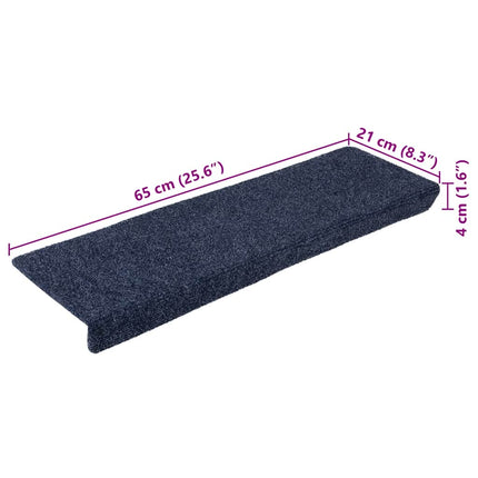 Trappmattor självhäftande 20 st 65x21x4 cm antracit rektangulär kant