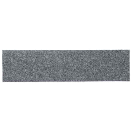 Trappmattor självhäftande 30 st 76x20 cm ljusgrå rektangulära