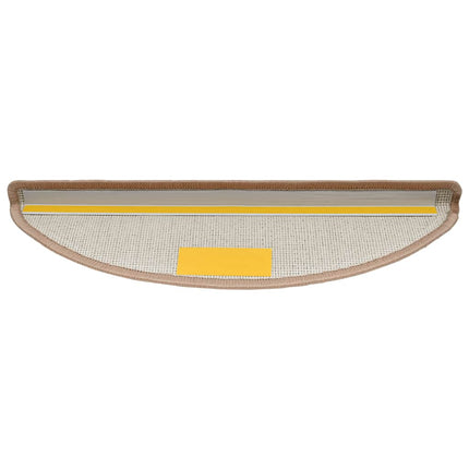 Trappmattor 30 st 56x17x3 cm ljusbruna halvrunda