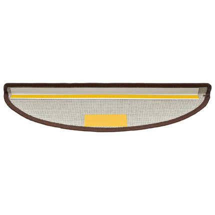 Trappmattor 30 st 56x17x3 cm kaffebruna halvrunda