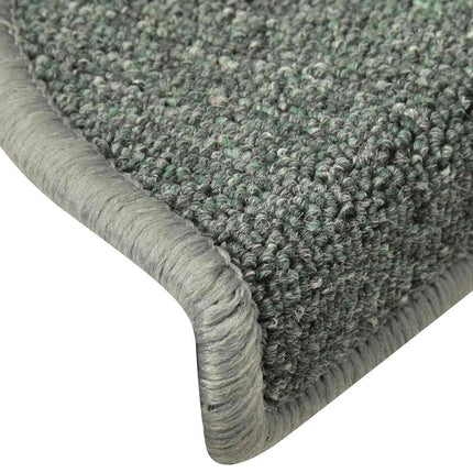 Trappmattor 30 st 56x17x3 cm mörkgröna halvrunda