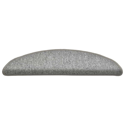 Trappmattor 30 st 56x17x3 cm ljusgrå halvrunda