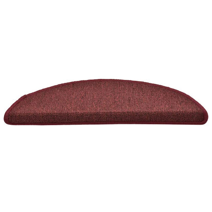 Trappmattor 30 st 56x17x3 cm bordeaux halvrunda