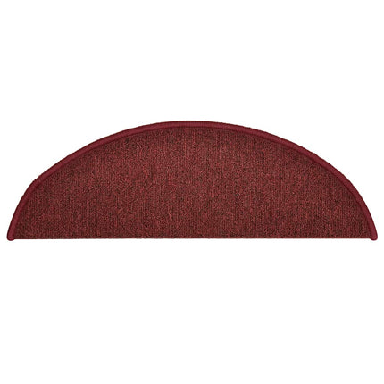 Trappmattor 30 st 56x17x3 cm bordeaux halvrunda