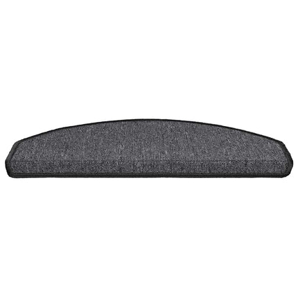 Trappmattor 30 st 65x24x4 cm antracit halvrunda stora