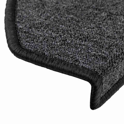 Trappmattor 30 st 65x24x4 cm antracit halvrunda stora