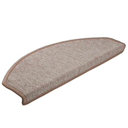 Trappmattor 30 st 65x24x4 cm ljusbruna halvrunda stora