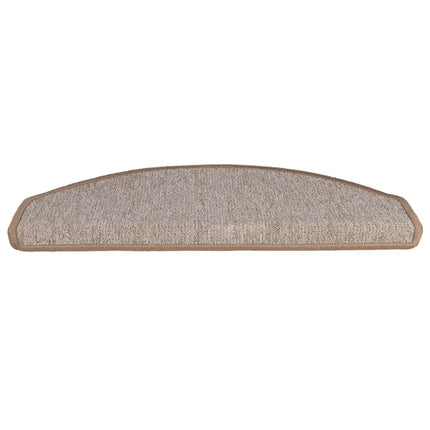 Trappmattor 30 st 65x24x4 cm ljusbruna halvrunda stora
