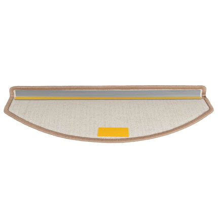 Trappmattor 30 st 65x24x4 cm ljusbruna halvrunda stora