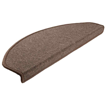 Trappmattor 30 st 65x24x4 cm kaffebruna halvrunda stora