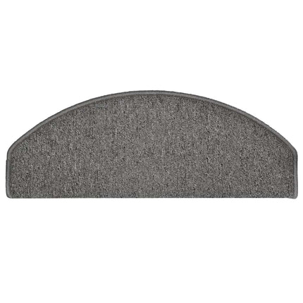 Trappmattor 30 st 65x24x4 cm mörkgrå halvrunda stora